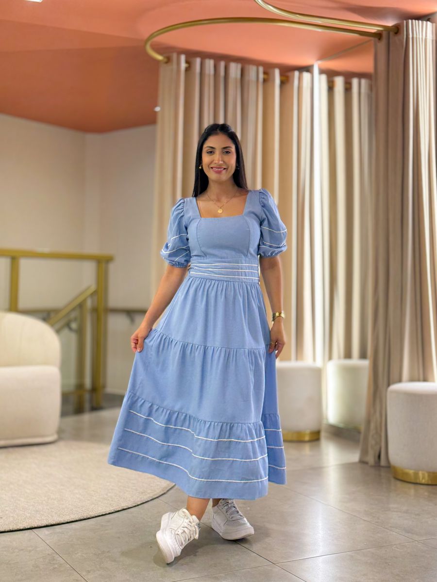 Vestido Carla Azul Bebe