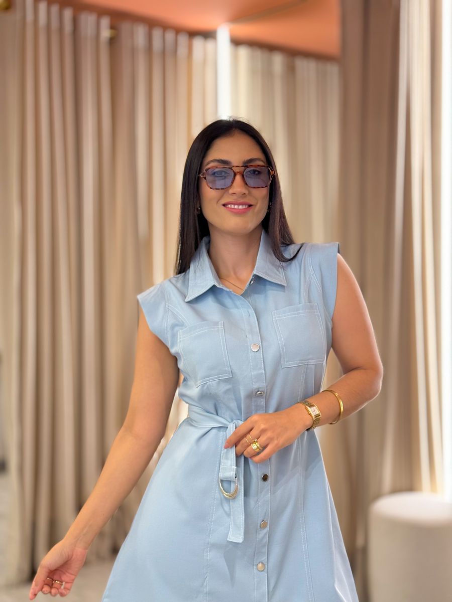 Vestido Barbara Azul Bebe