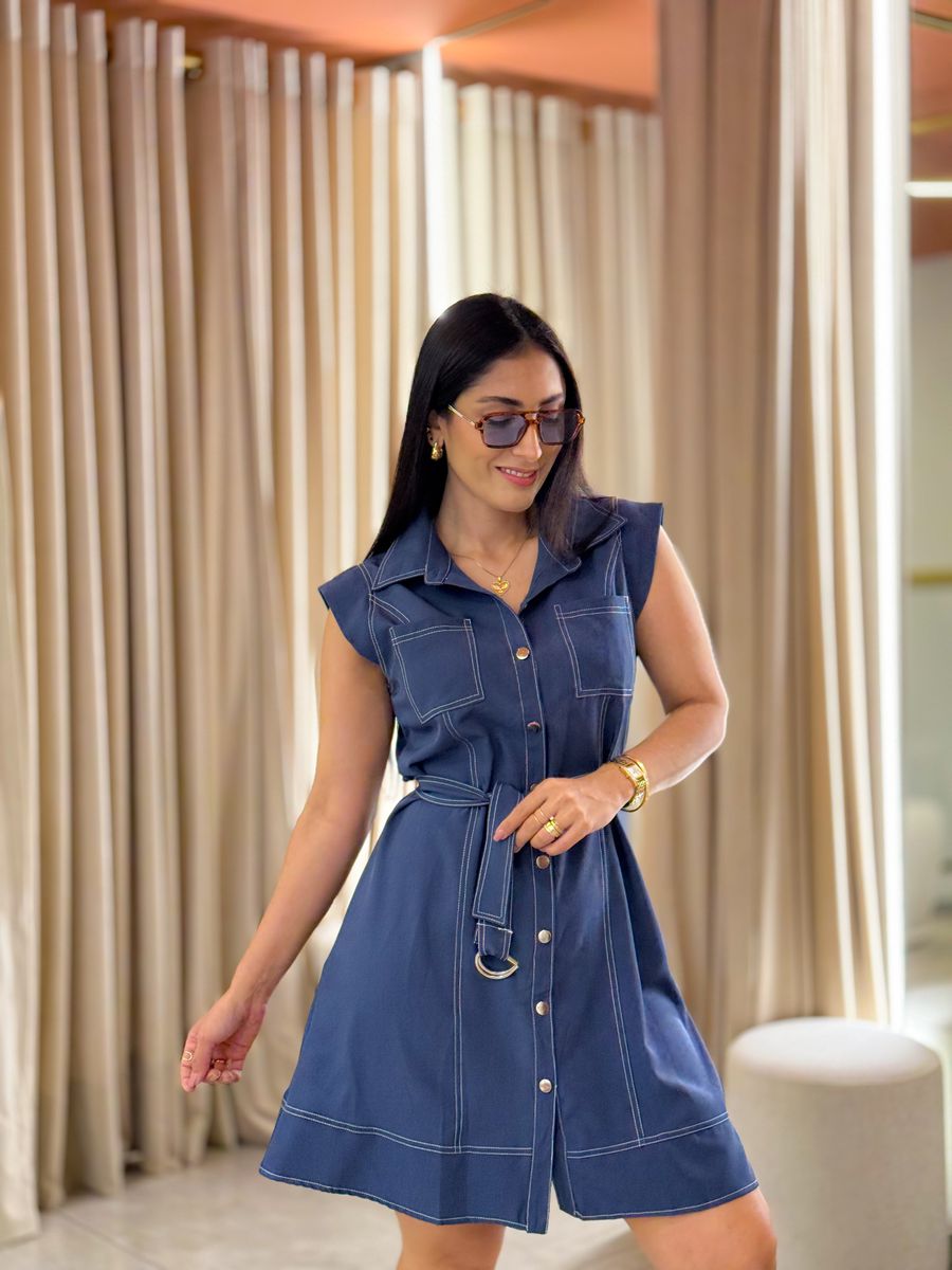 Vestido Barbara Azul Marinho