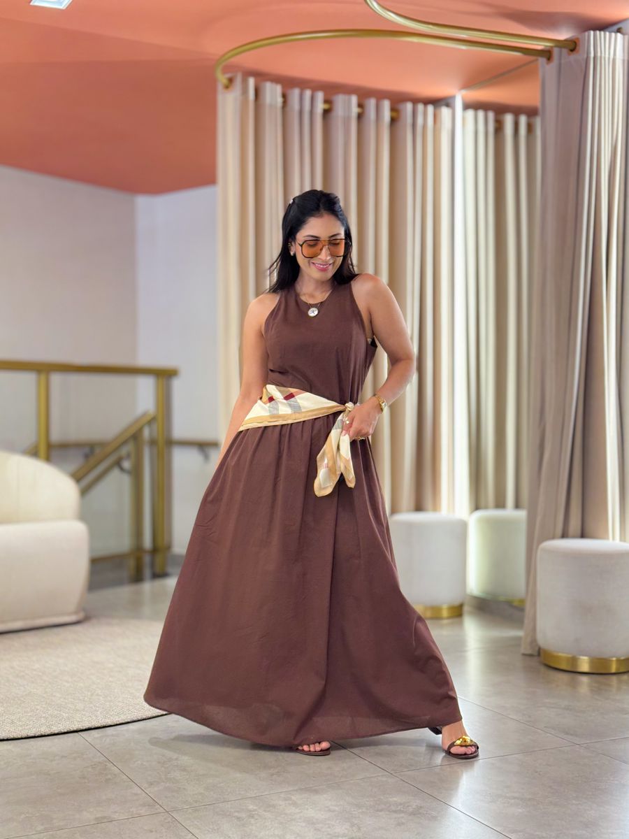 Lenço Seda Capuccino