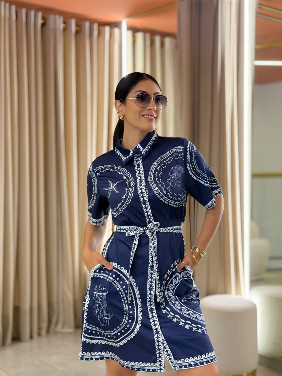 Vestido Elisa Azul Marinho