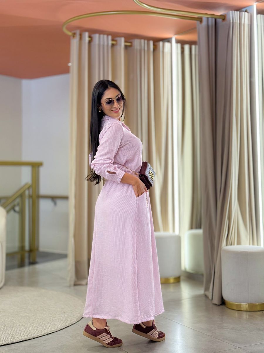 Conjunto Maria Flor Rosa E Branco