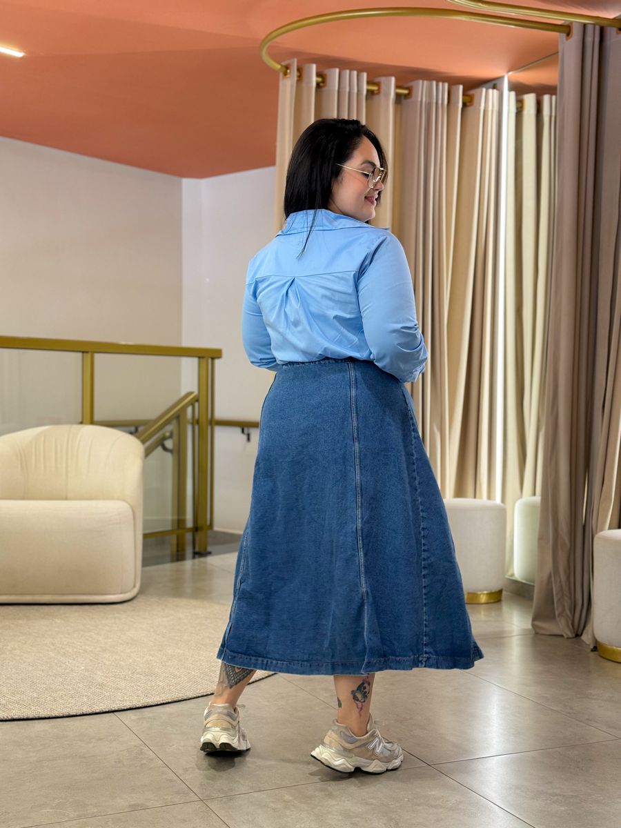Saia Jade Azul Jeans 