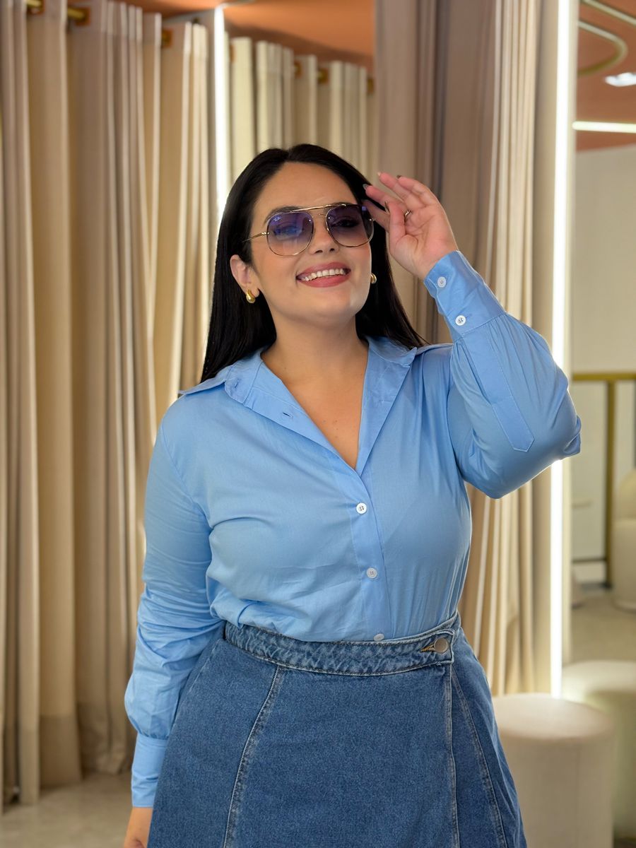 Saia Jade Azul Jeans 