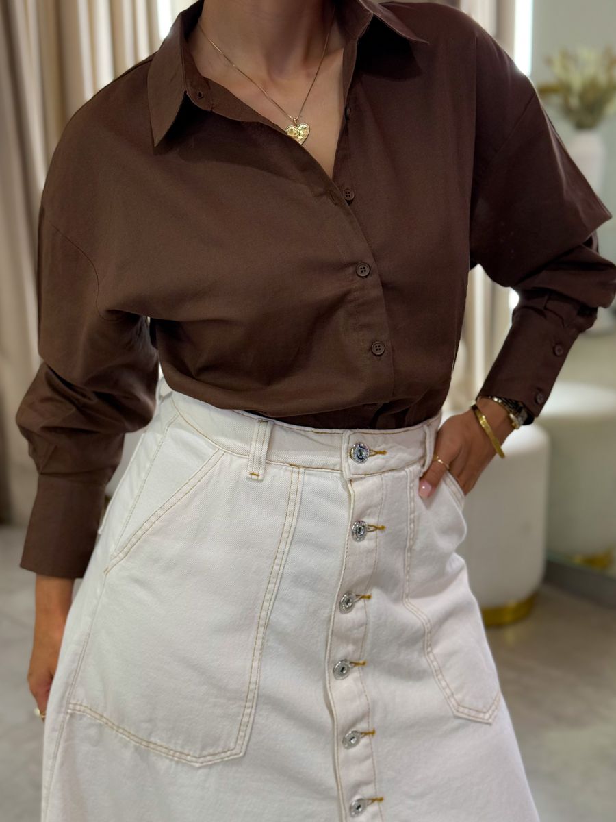 Camisa Olivia Café