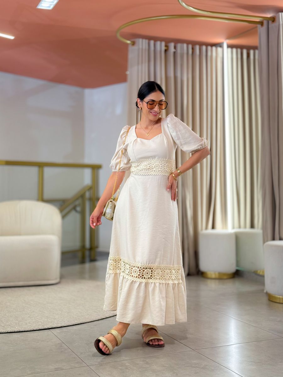 Vestido Betina Creme