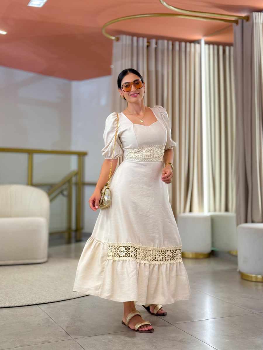 Vestido Betina Creme