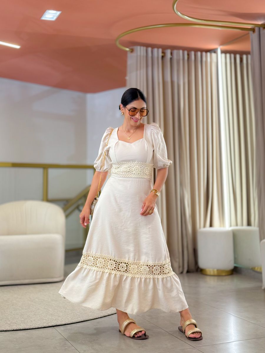 Vestido Betina Creme