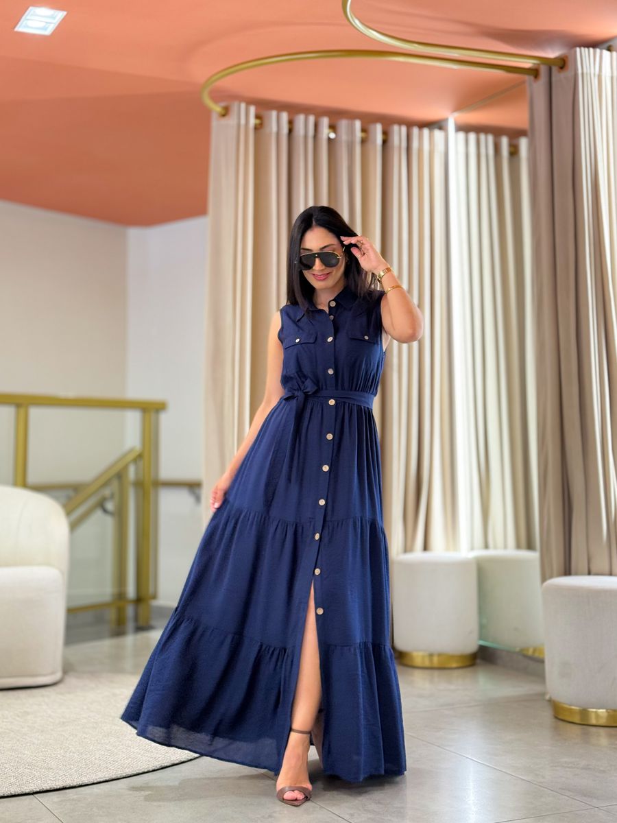Vestido Joyce Azul Marinho