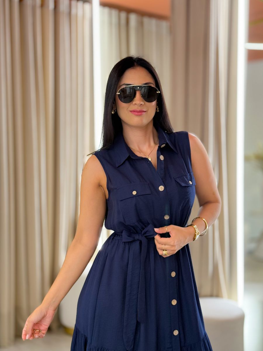 Vestido Joyce Azul Marinho