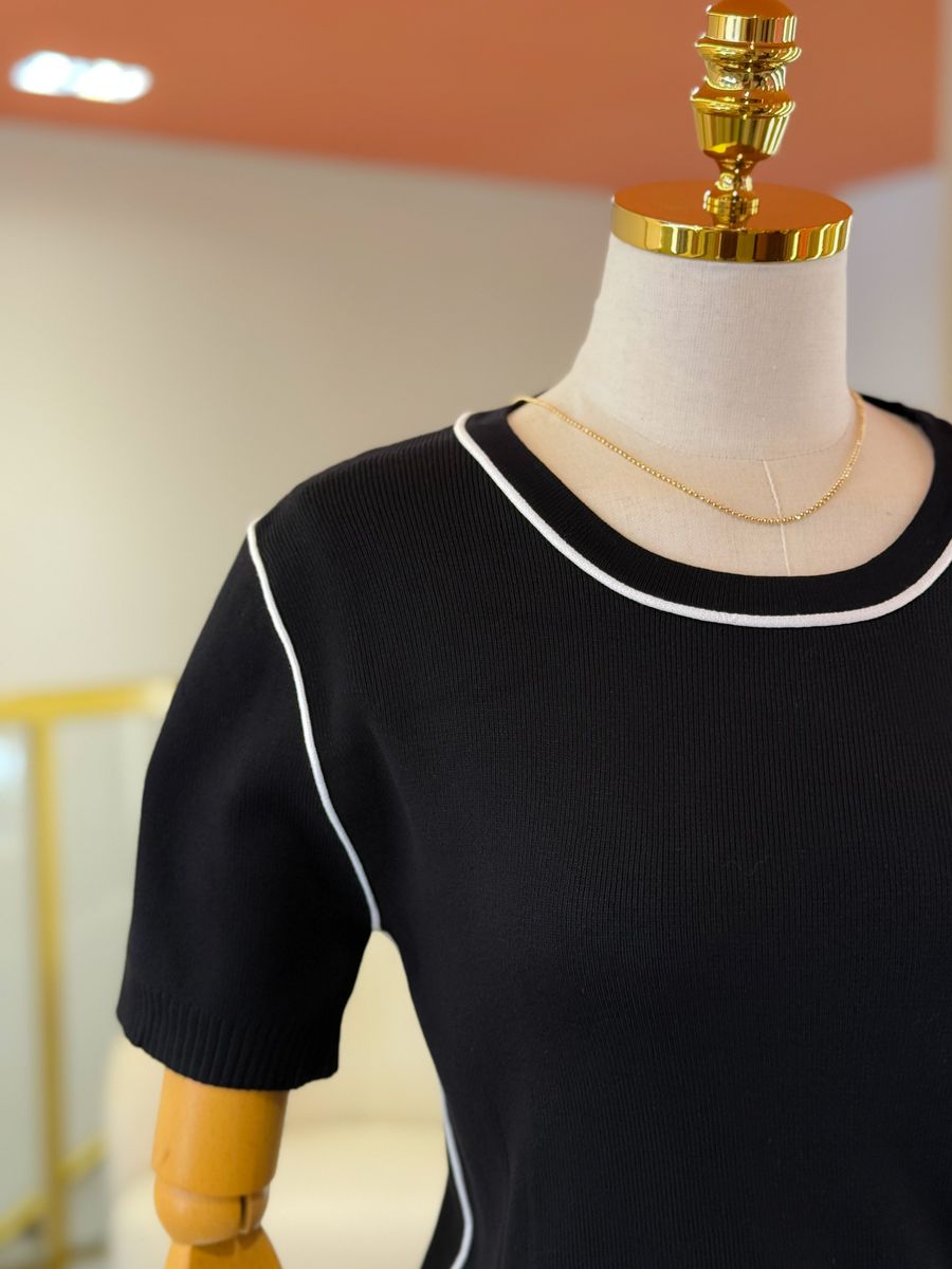 Blusa Brenda Preto E Branco