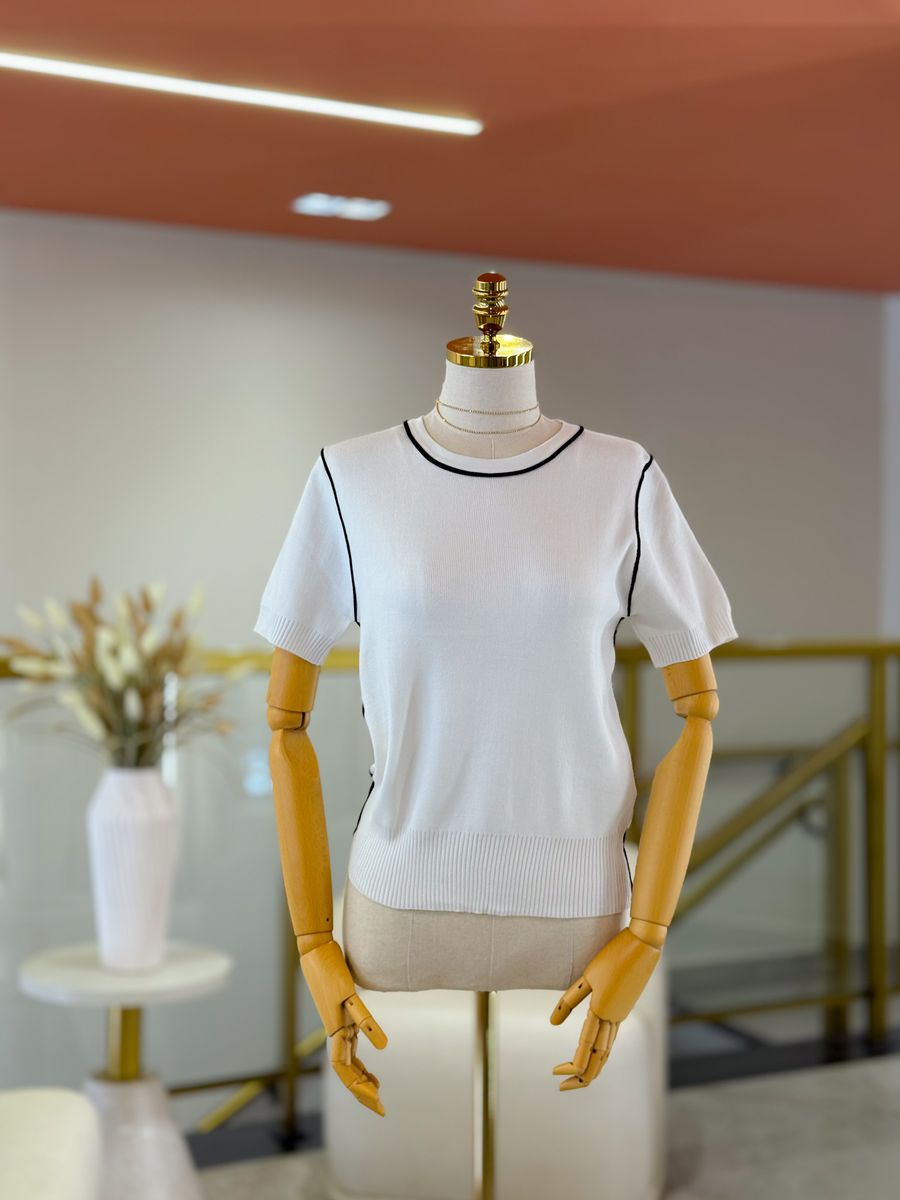 Blusa Brenda Branco E Preto