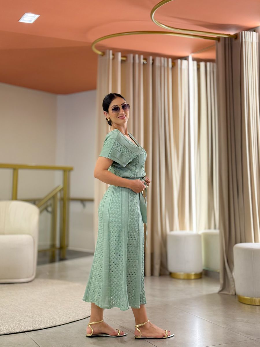 Vestido Tamires Verde Menta