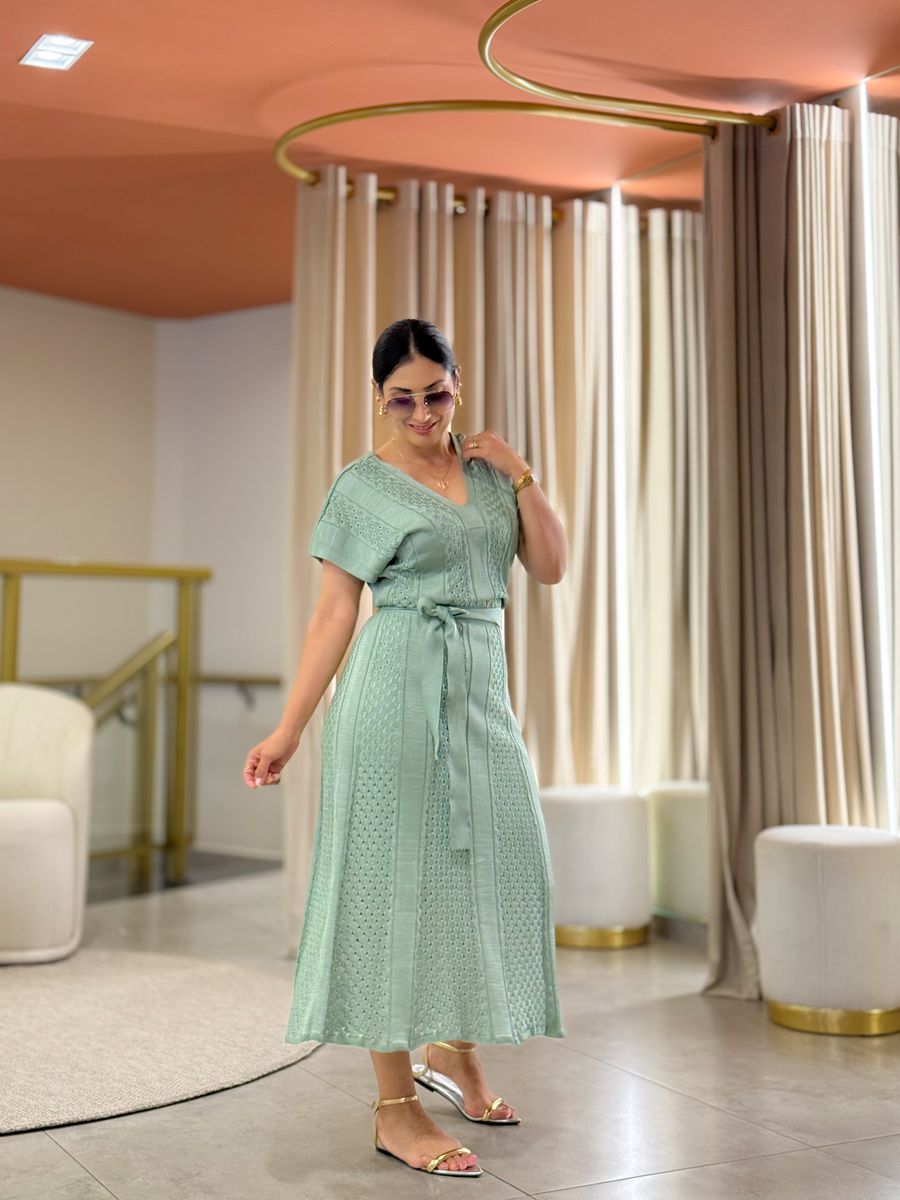 Vestido Tamires Verde Menta
