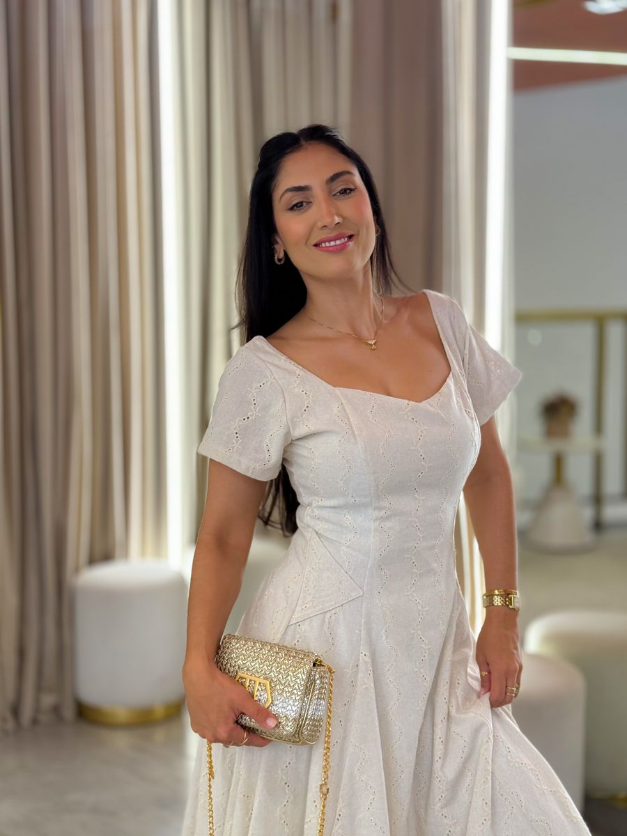 Vestido Camila Areia