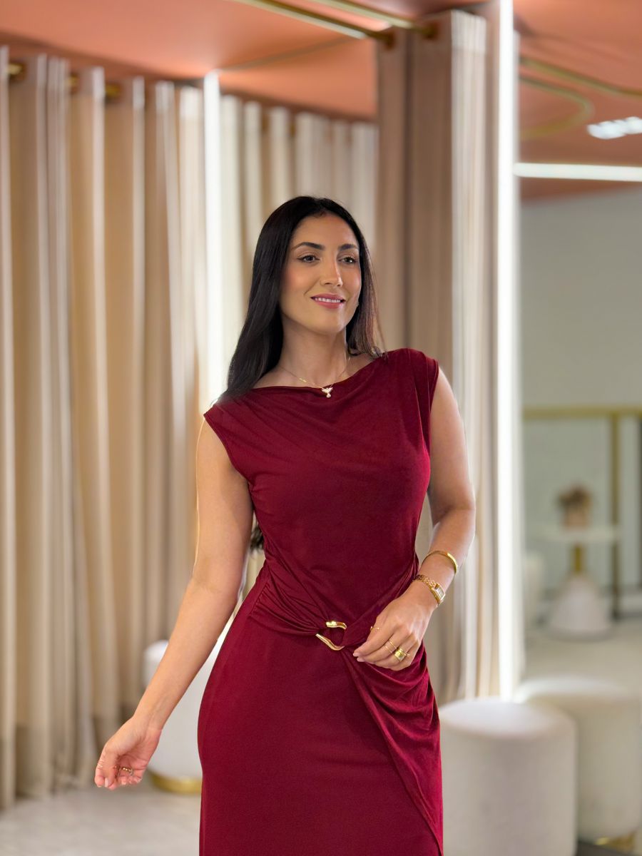 Vestido Romana Vinho