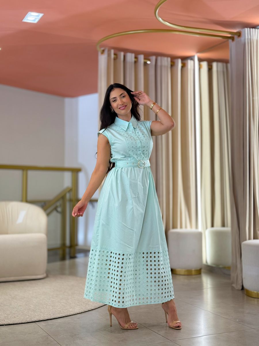 Vestido Isabele Verde Agua