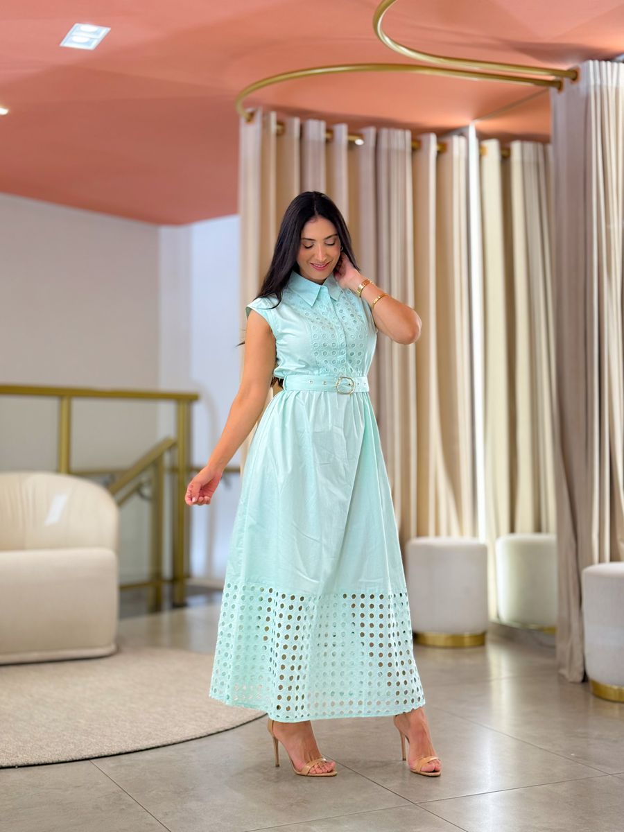 Vestido Isabele Verde Agua