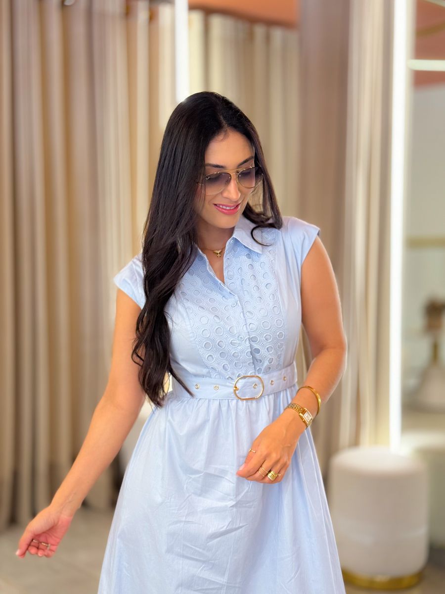 Vestido Isabele Azul Bebe