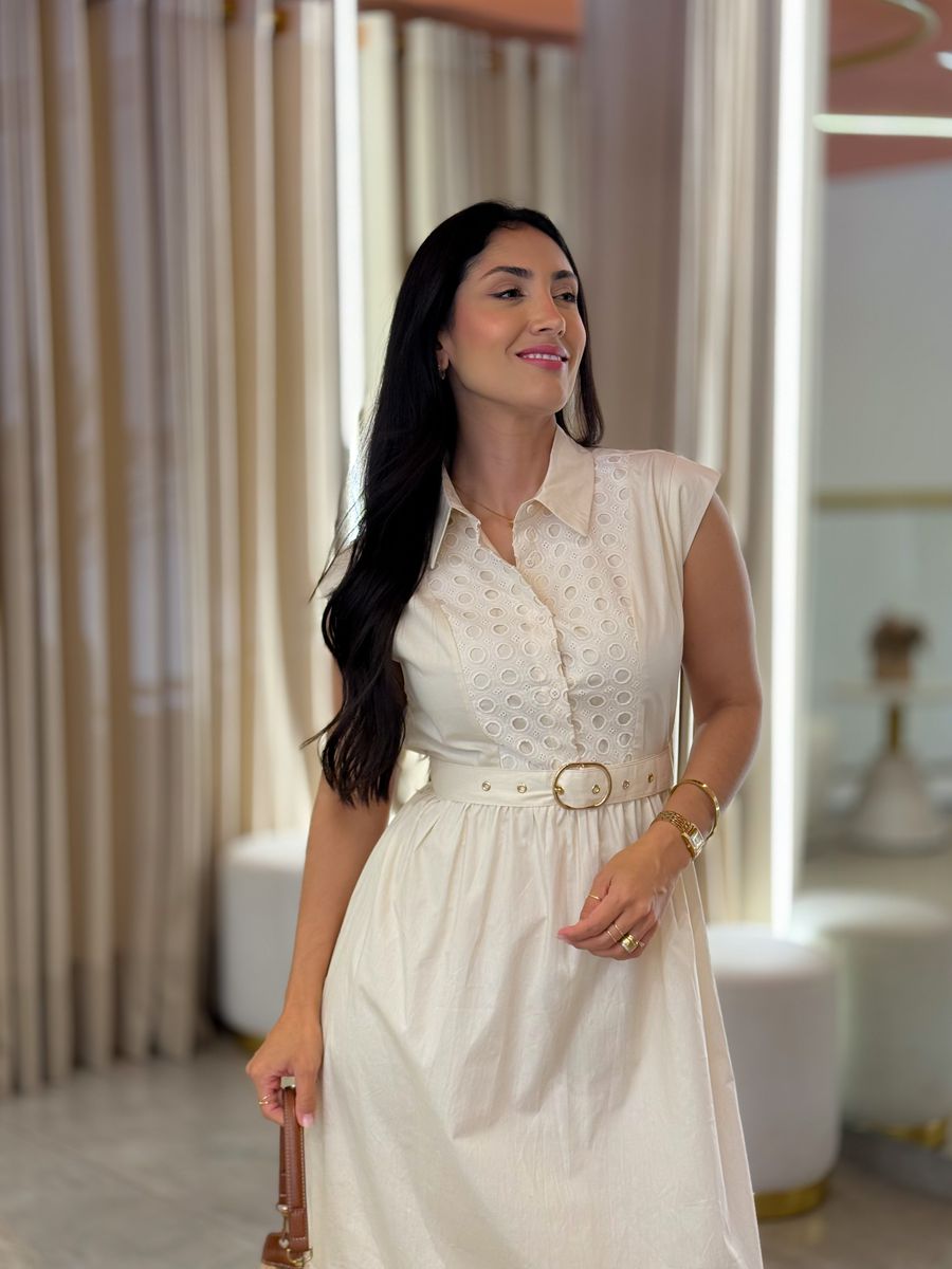 Vestido Isabele Creme
