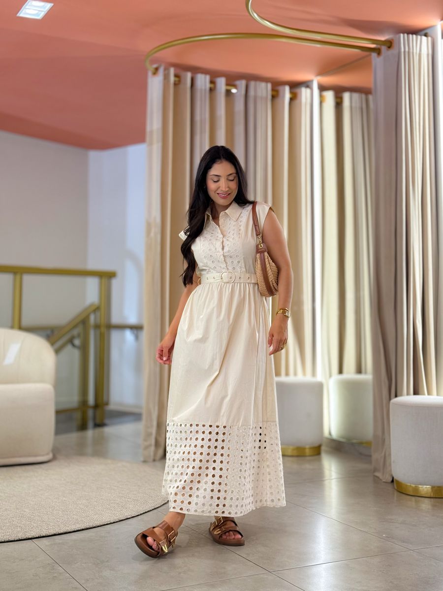 Vestido Isabele Creme
