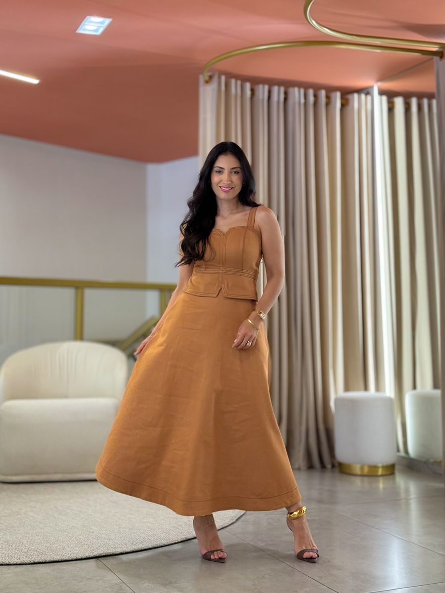 Vestido Zara Caramelo