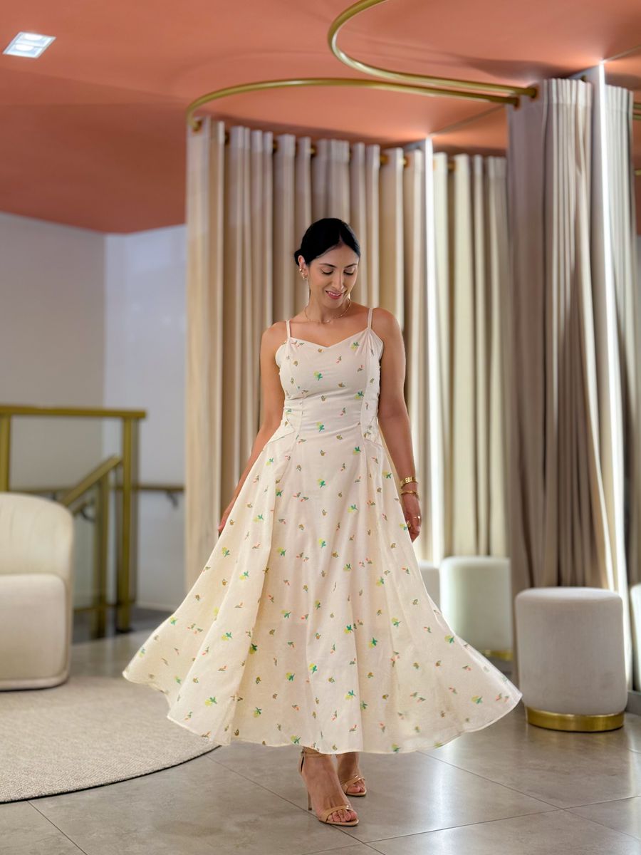 Vestido Lara Creme Floral