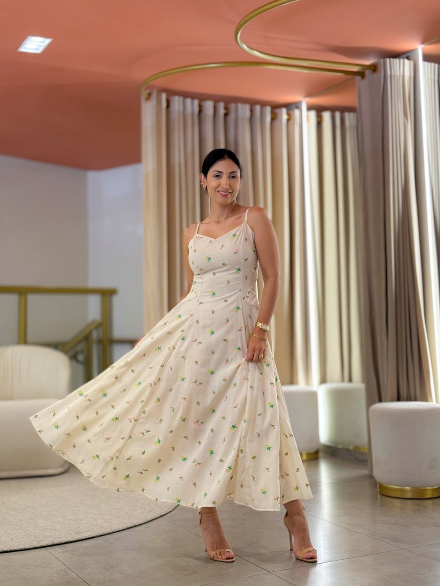 Vestido Lara Creme Floral