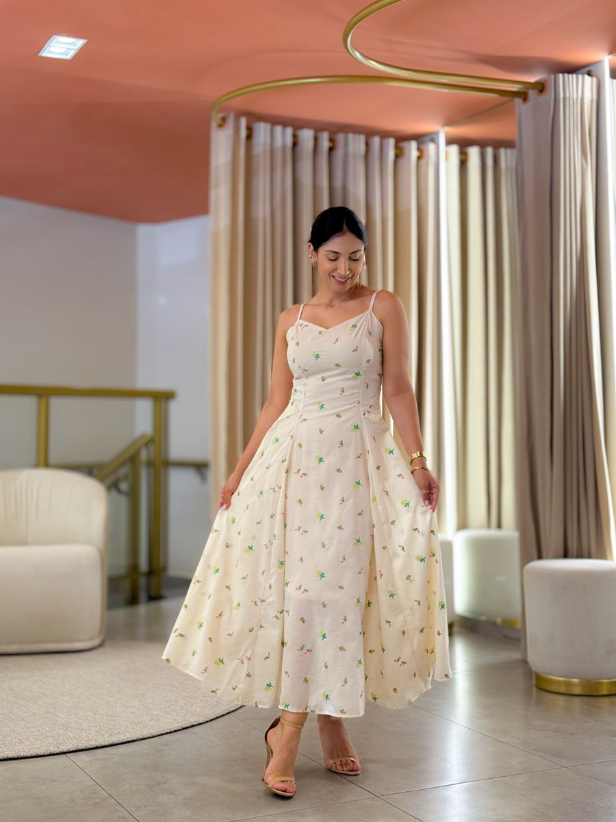 Vestido Lara Creme Floral