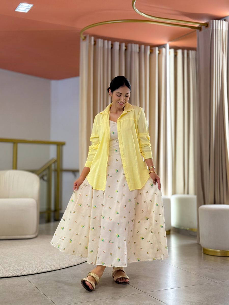 Vestido Lara Creme Floral