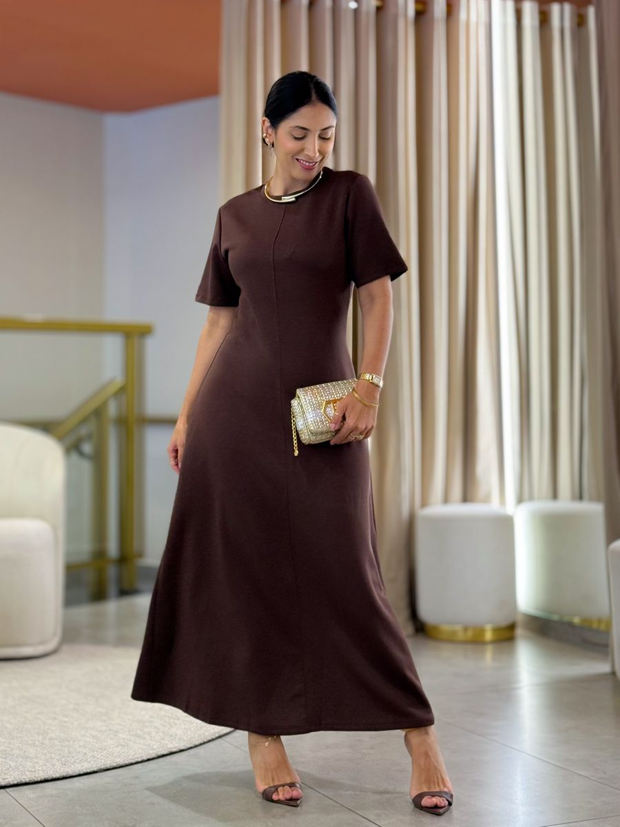 Vestido Clara Marrom
