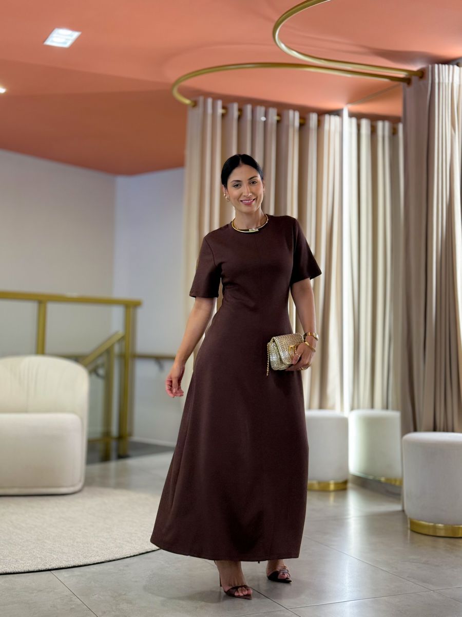 Vestido Clara Marrom