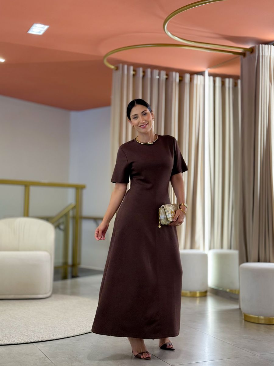Vestido Clara Marrom