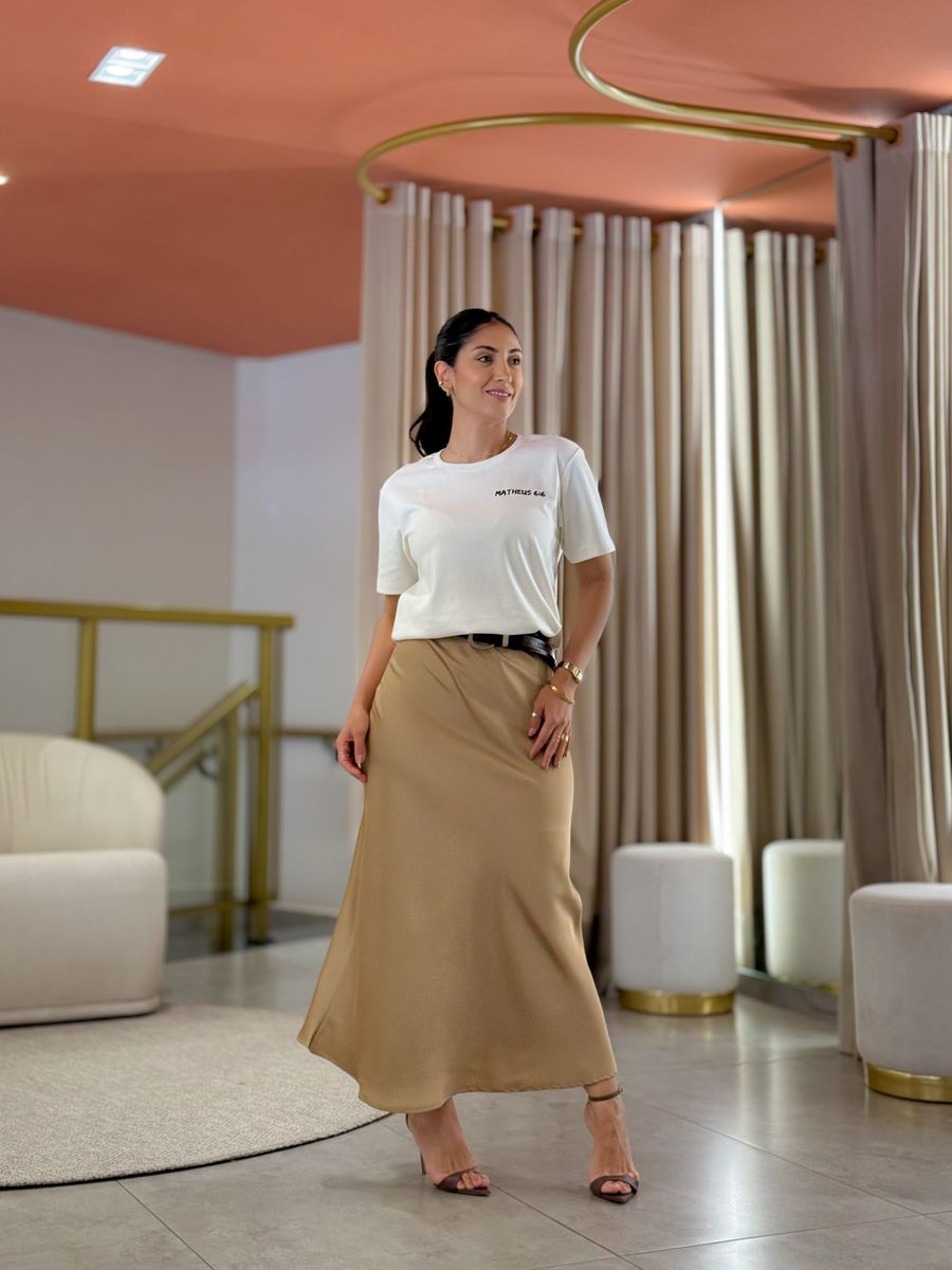 Camiseta Promessa Matheus 6:6 Off White