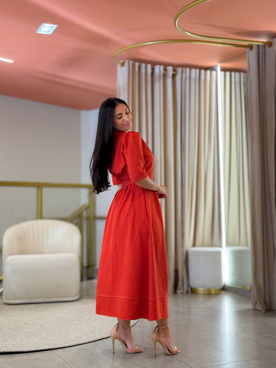 Vestido Nicole Terracota