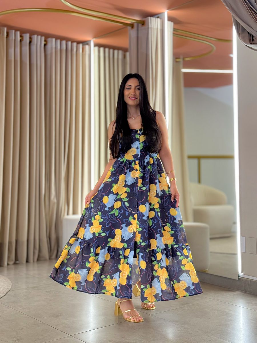 Vestido Italia Azul Marinho