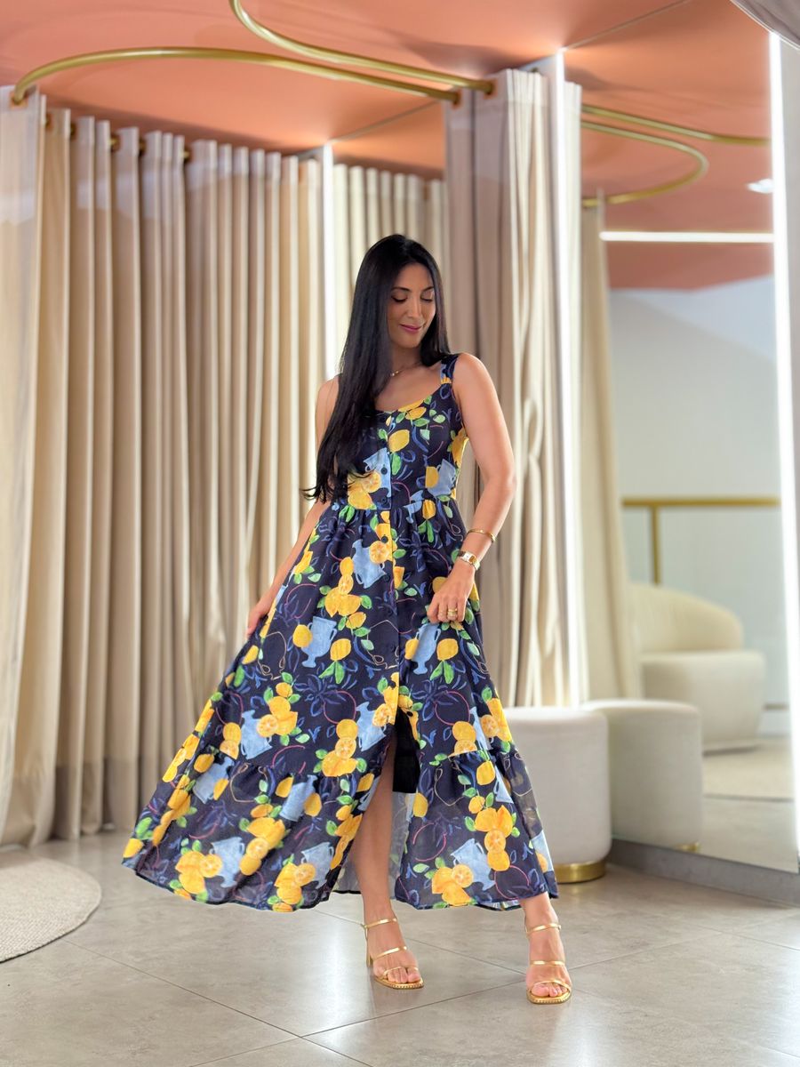 Vestido Italia Azul Marinho