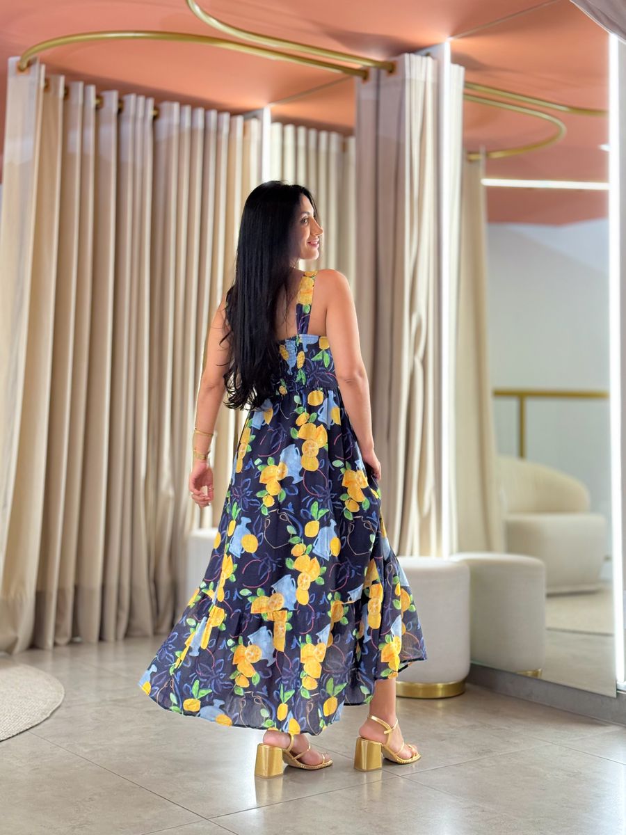 Vestido Italia Azul Marinho