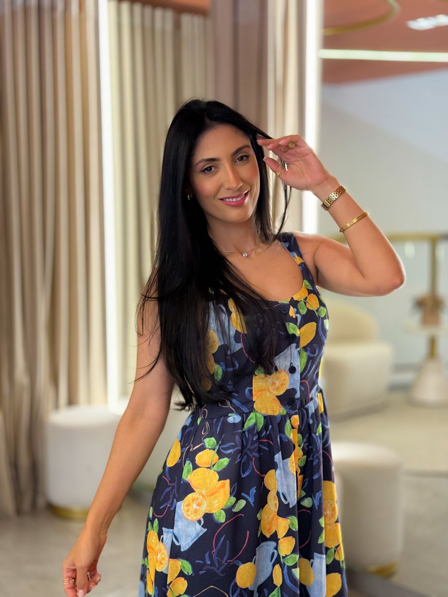 Vestido Italia Azul Marinho