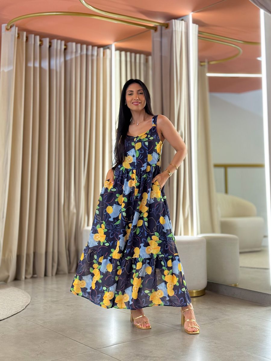 Vestido Italia Azul Marinho