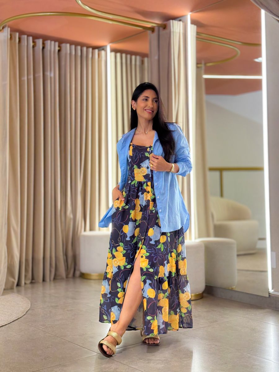 Vestido Italia Azul Marinho