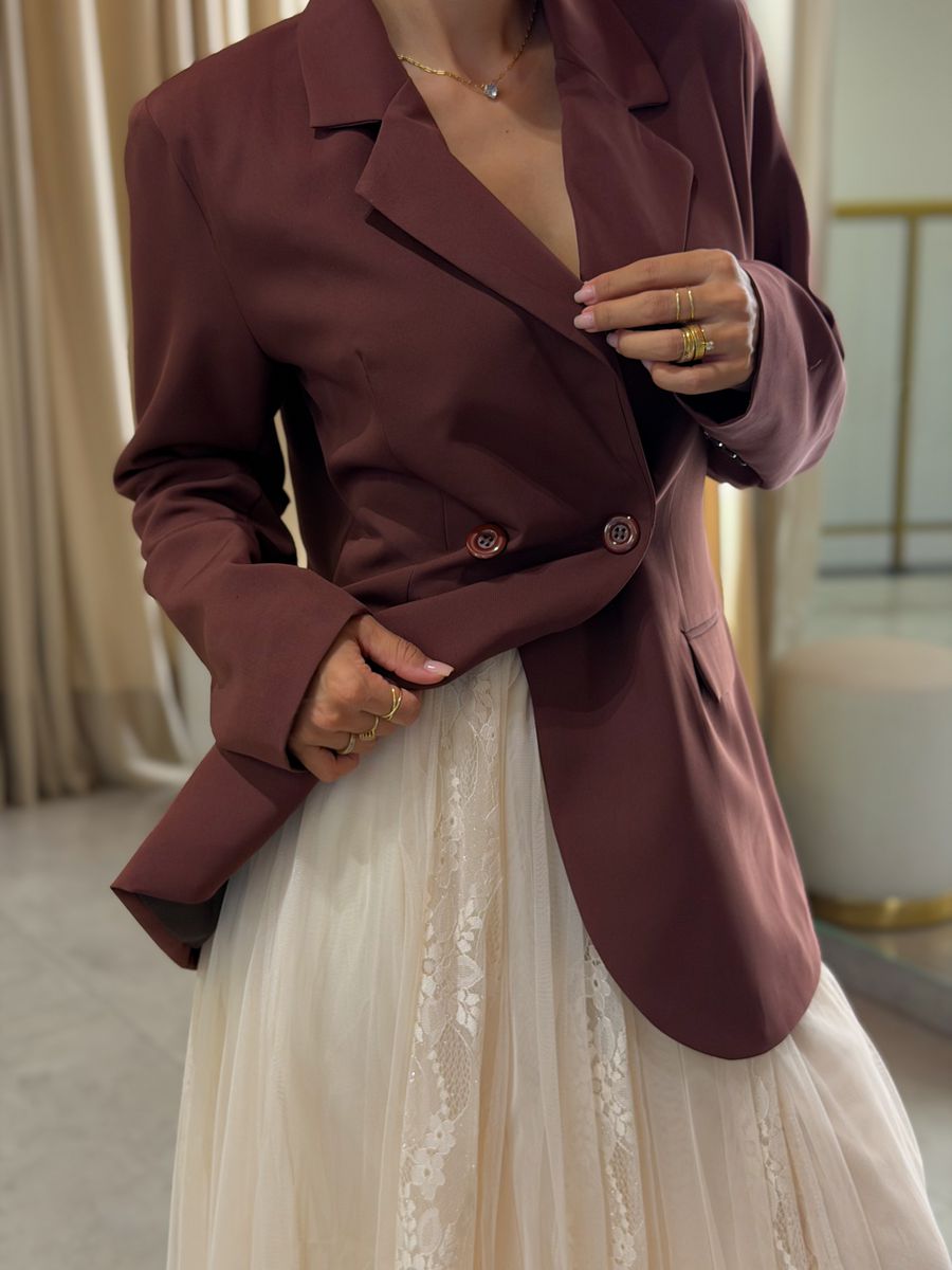 Blazer Madri Marrom