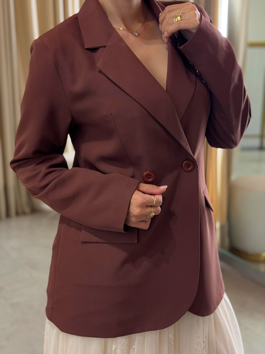 Blazer Madri Marrom