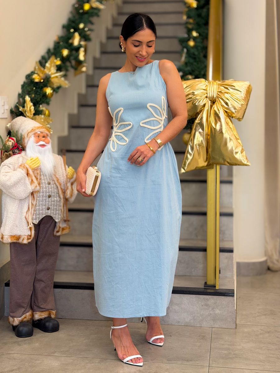 Vestido Ayla Azul Bebe