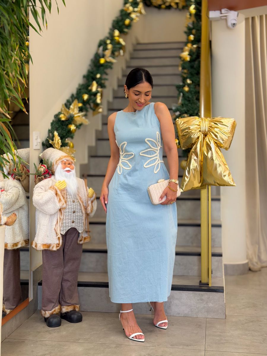 Vestido Ayla Azul Bebe