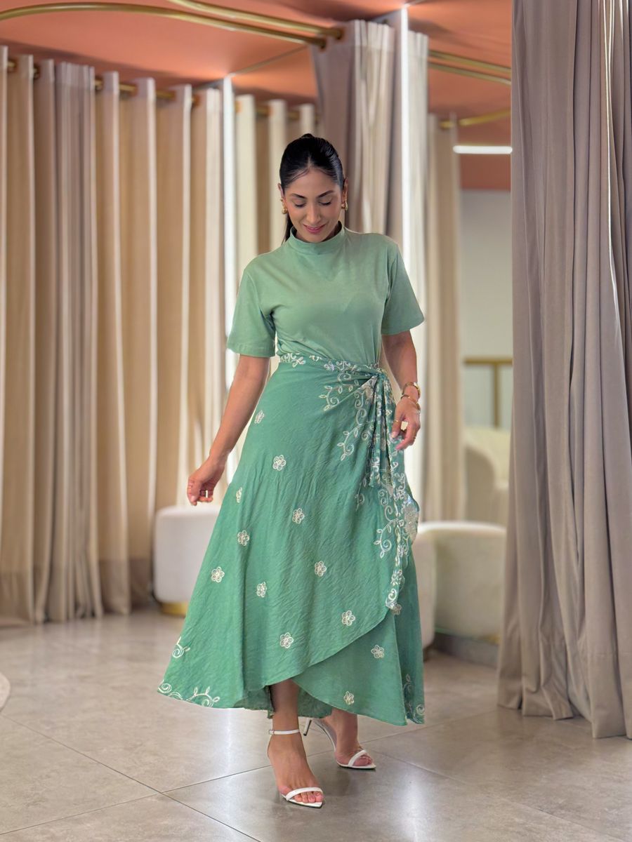 Saia Cristal Verde Menta