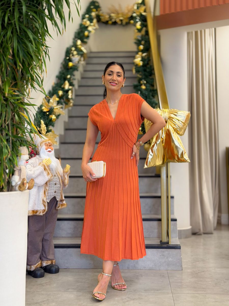 Vestido Simone Tricot Telha