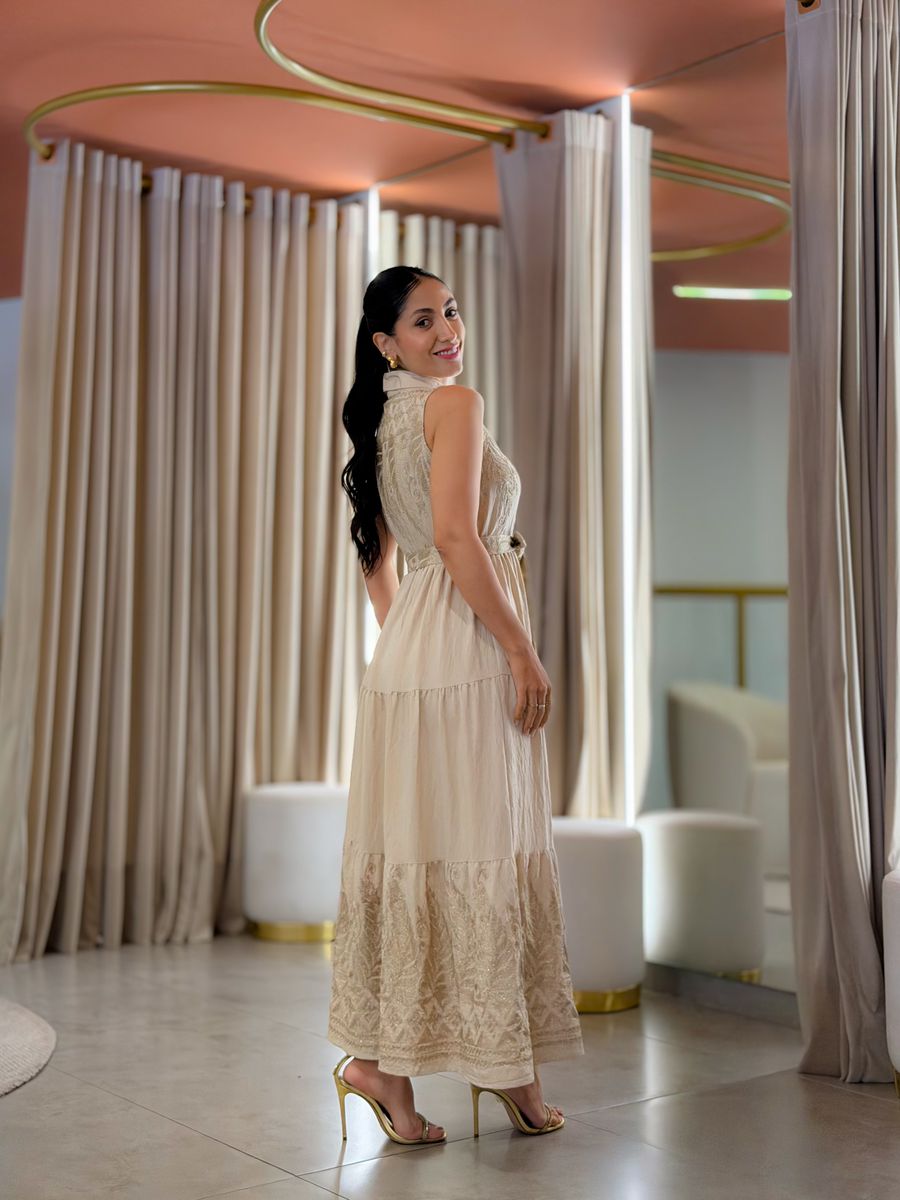 Vestido Cleo Bege