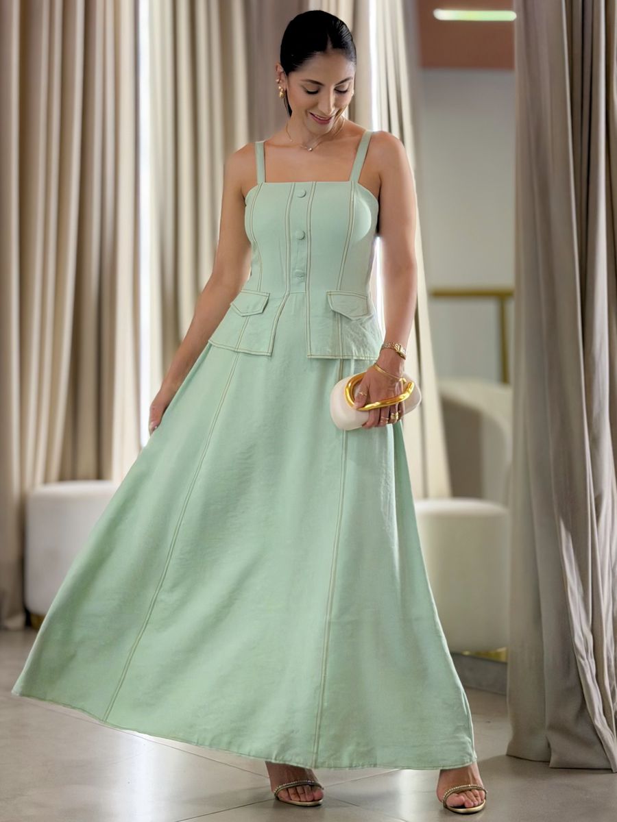 Vestido Taina Verde Menta