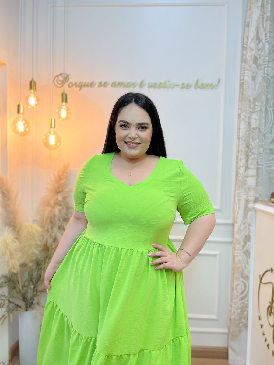 Vestido Marta Verde Lima